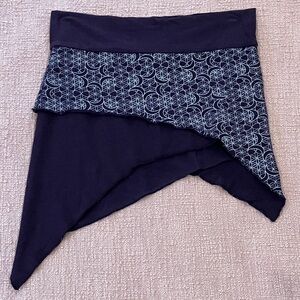 Bamboo / organic cotton Asymmetrical purplish red Skirt waist 26